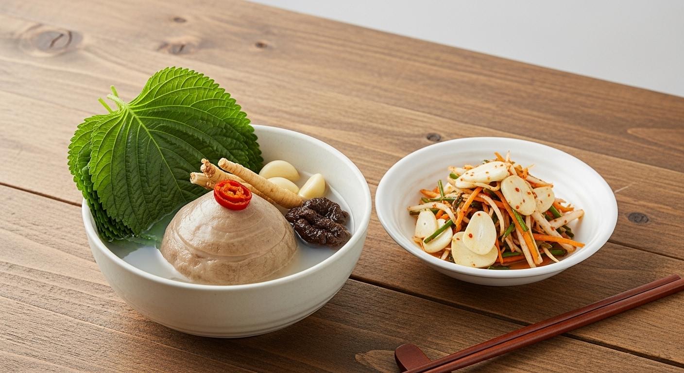 알토란 초복 보양식! 들깨삼계탕과 마늘 무침