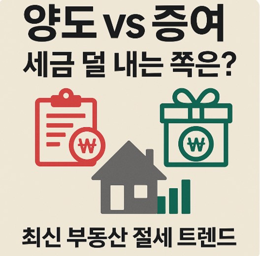 양도 vs 증여, 세금 덜 내는 쪽은? 최신 부동산 절세 트렌드