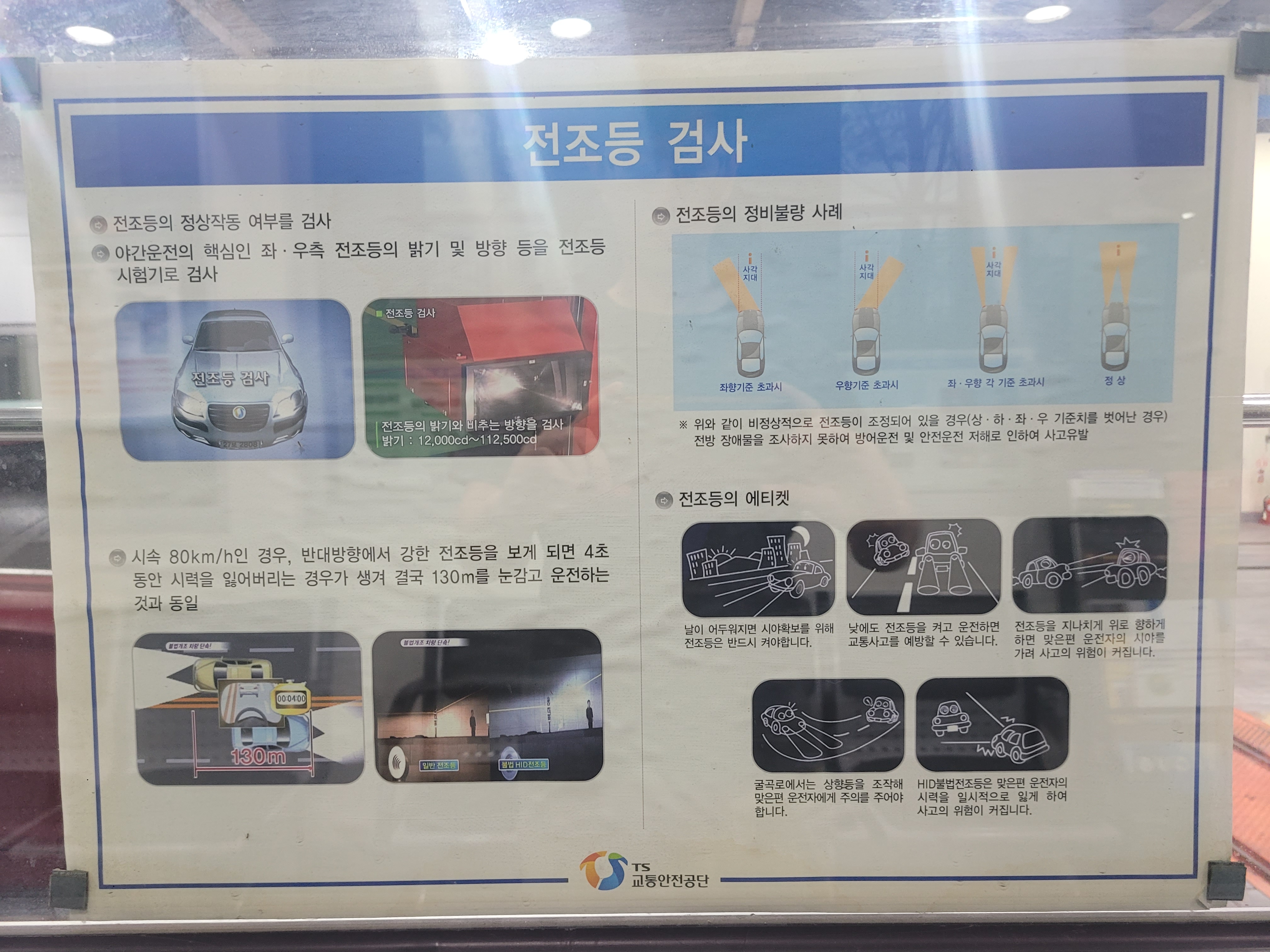 전조등 검사 방법