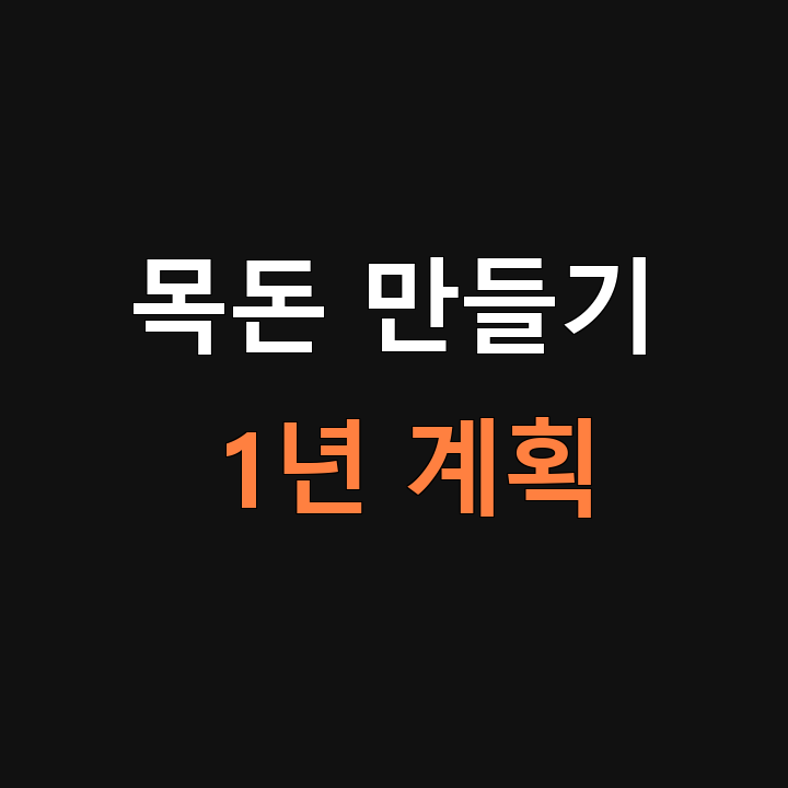 목돈 만들기 1년 계획