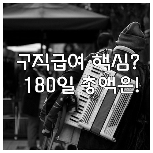 2025 최신 구직급여 180일 요건..