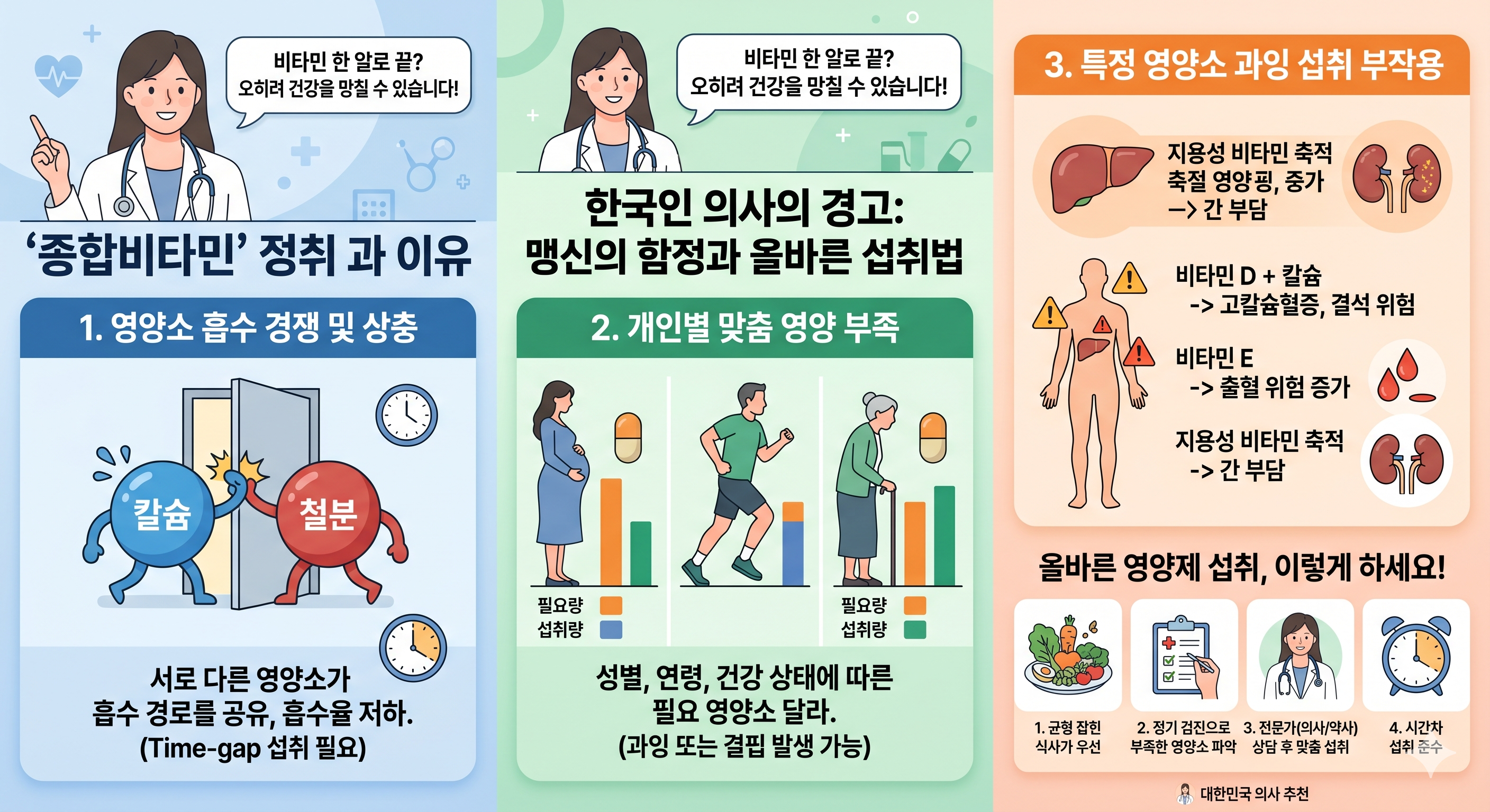 비타민 하나로 끝내려다 건강 망치는 이유