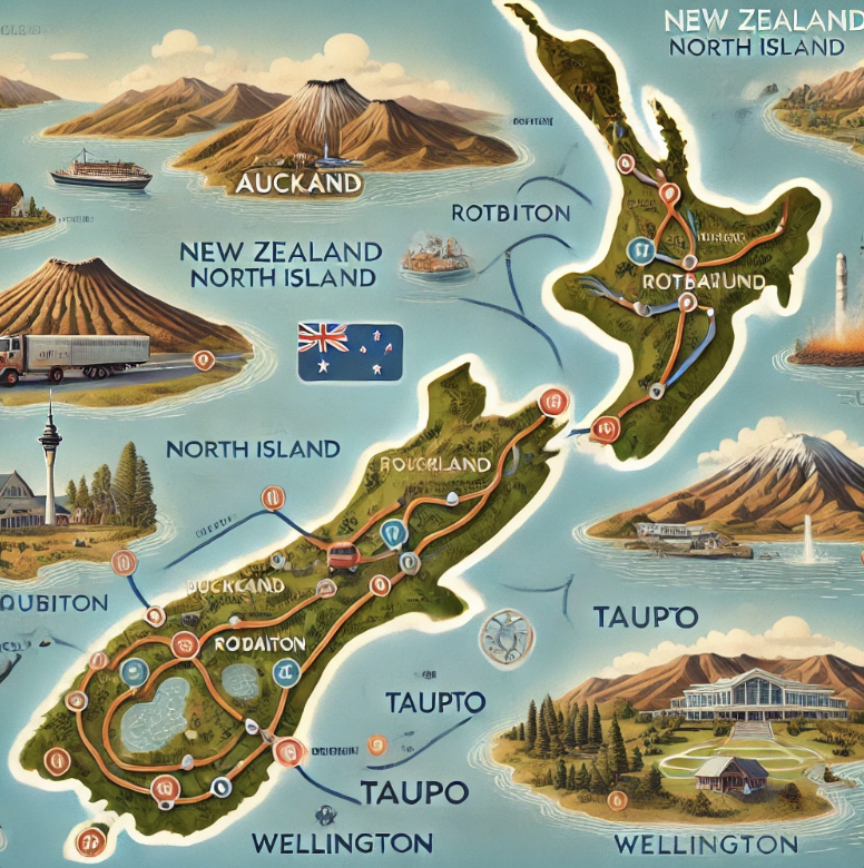 뉴질랜드 북섬 여행 경로 추천 – 자연, 온천, 마오리 문화 체험!