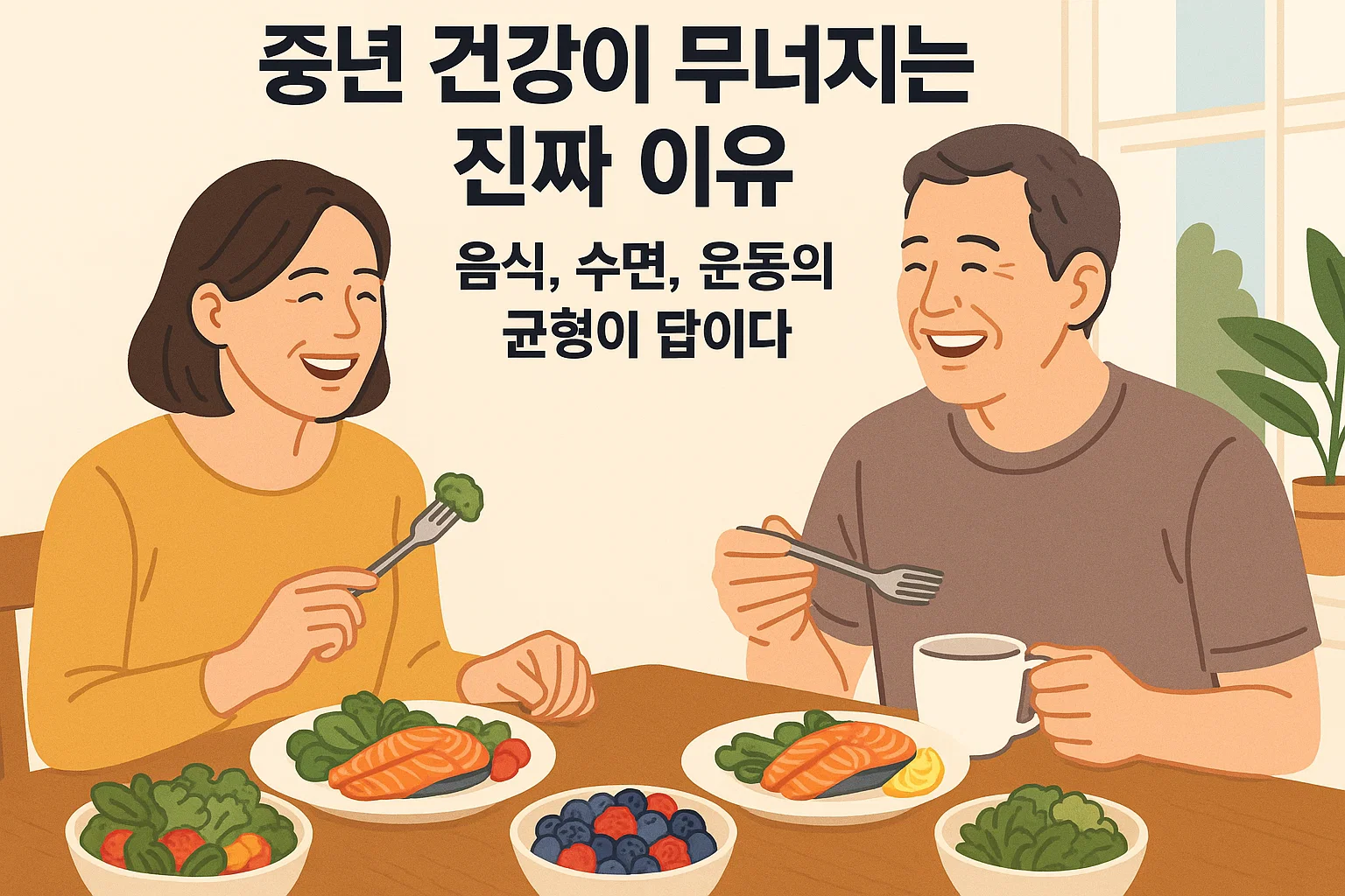 중년 건강이 무너지는 진짜 이유｜음식, 수면, 운동의 균형이 답이다