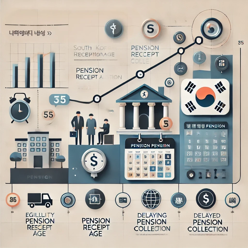 국민연금 가입대상 수령나이 연기수령 등을 나타내는 표