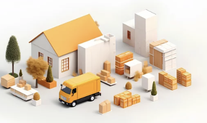 용달이사하는 모습