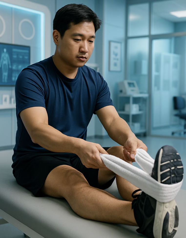 잠자는 발목 근육을 깨우는 준비 운동