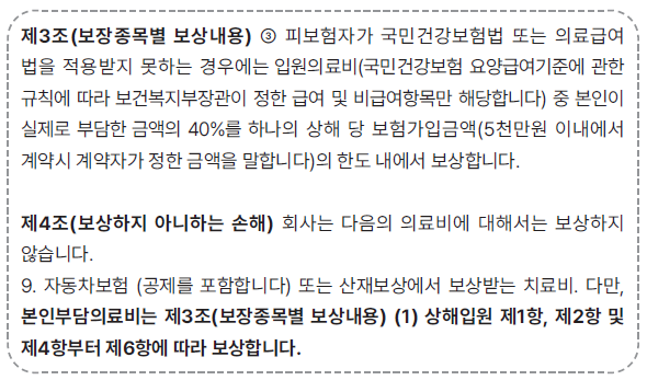 2016년 1월 이후의 실손의료보험 약관