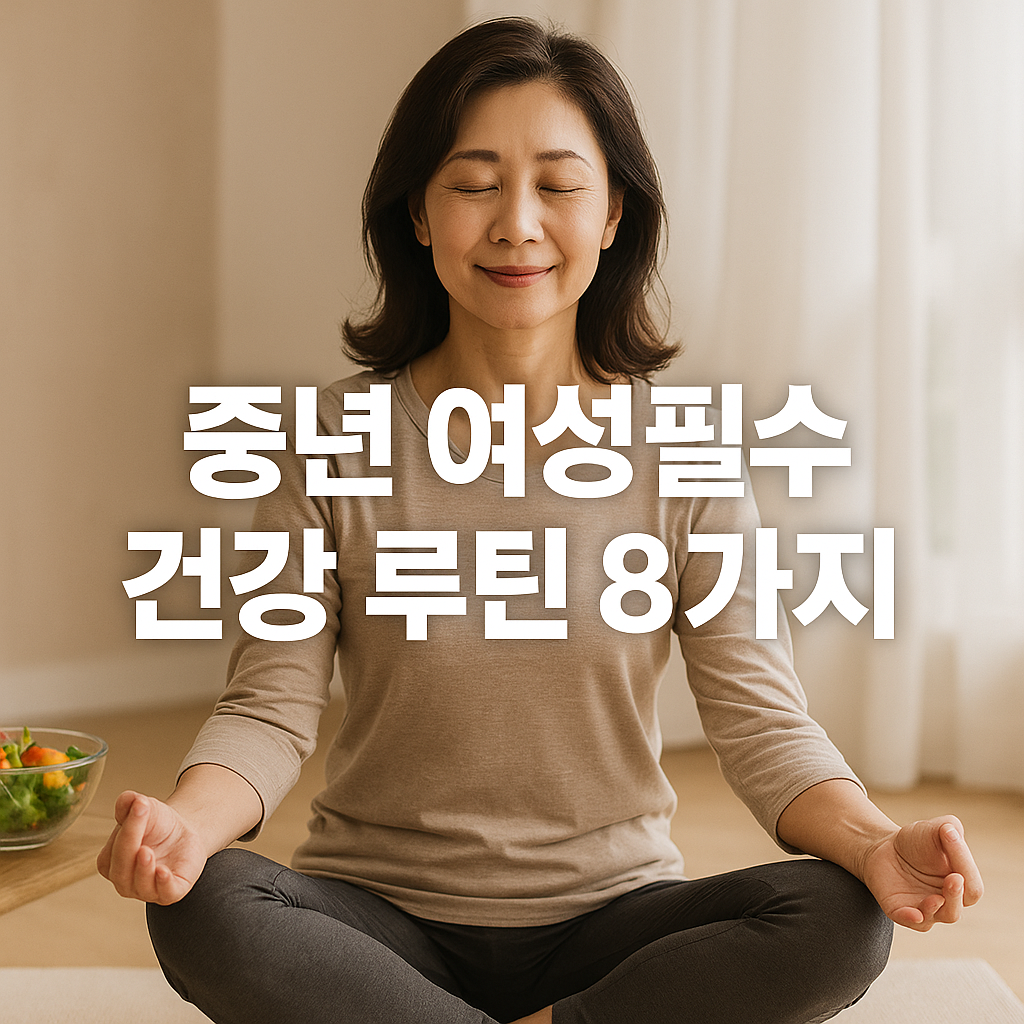 중년 여성 건강 루틴
