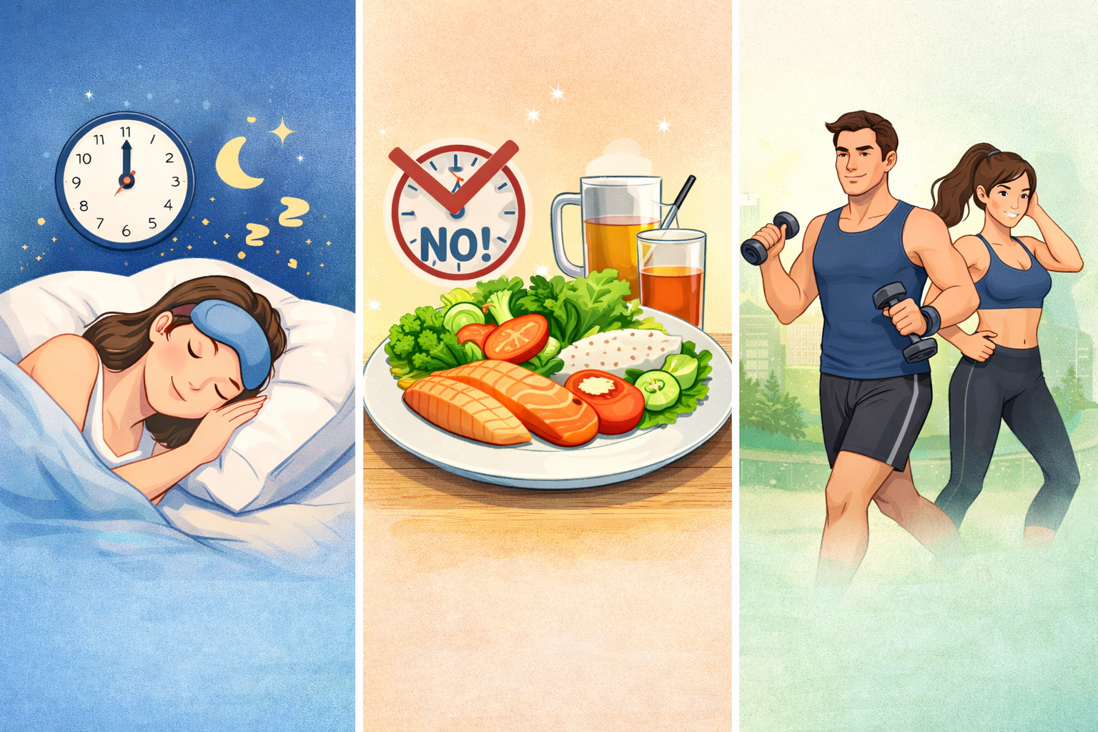 건강하게 살기위한 3가지 그림