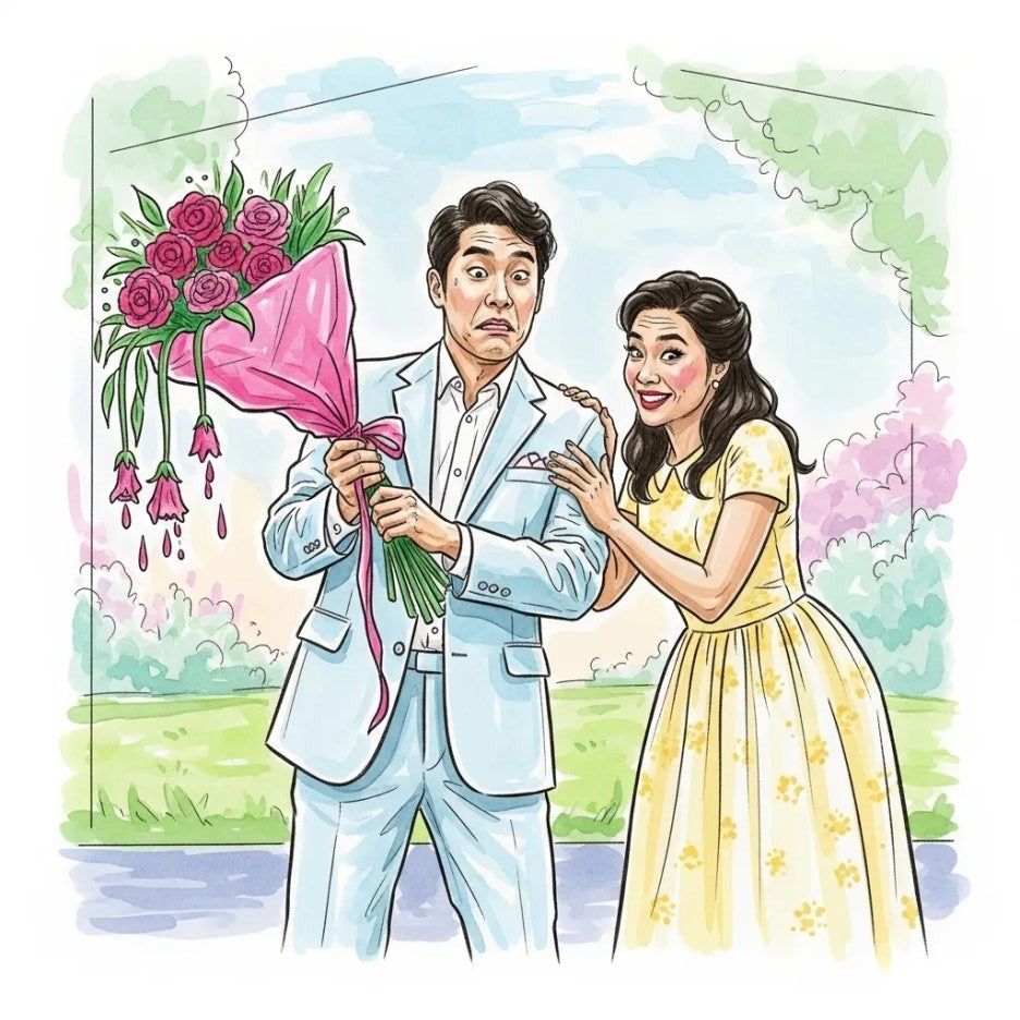 유쾌하고 코믹한 연극 속 명장면을 스케치