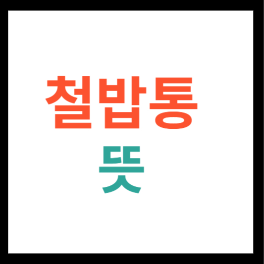 철밥통 뜻