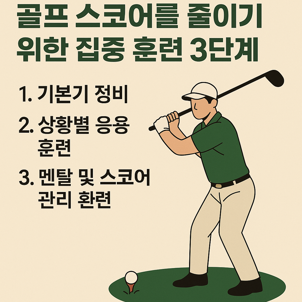 골프 스코어를 줄이기 위한 집중 훈련 3단계 전략