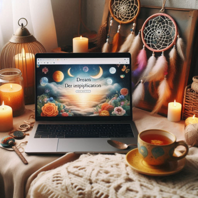 꿈 해석에 관한 페이지를 보여주는 노트북