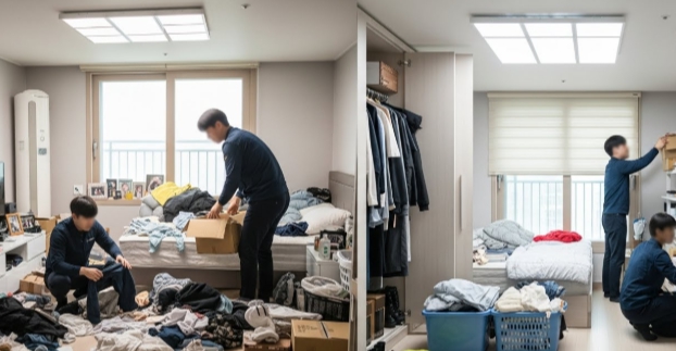 강릉 고독사 청소중