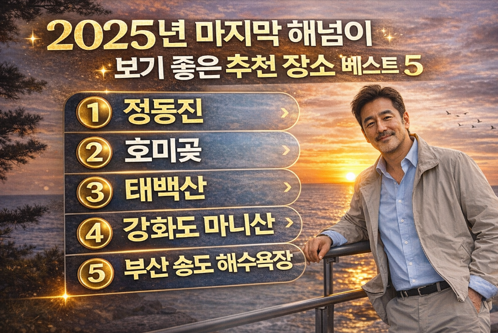 2025년 해넘이 명소 TOP5, 올해가 마지막?
