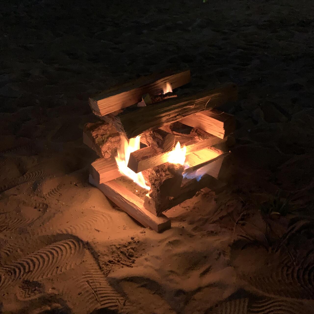 차박 모닥불 사진