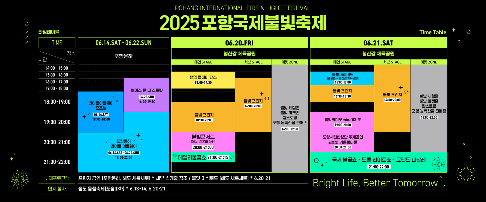 2025 포항 국제 불빛 축제 타임테이블