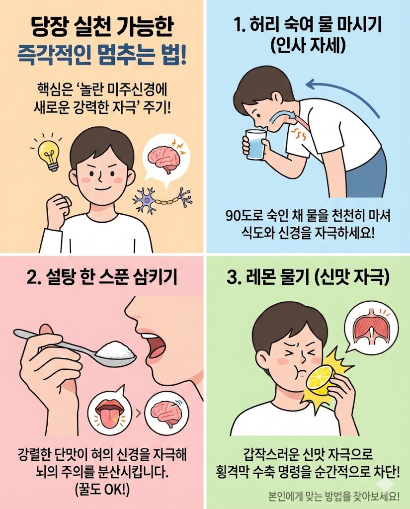 딸꾹질 멈추는 방법