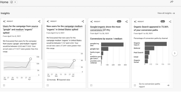 애널리틱스 홈페이지에서 제공하는 이미지 캡쳐
