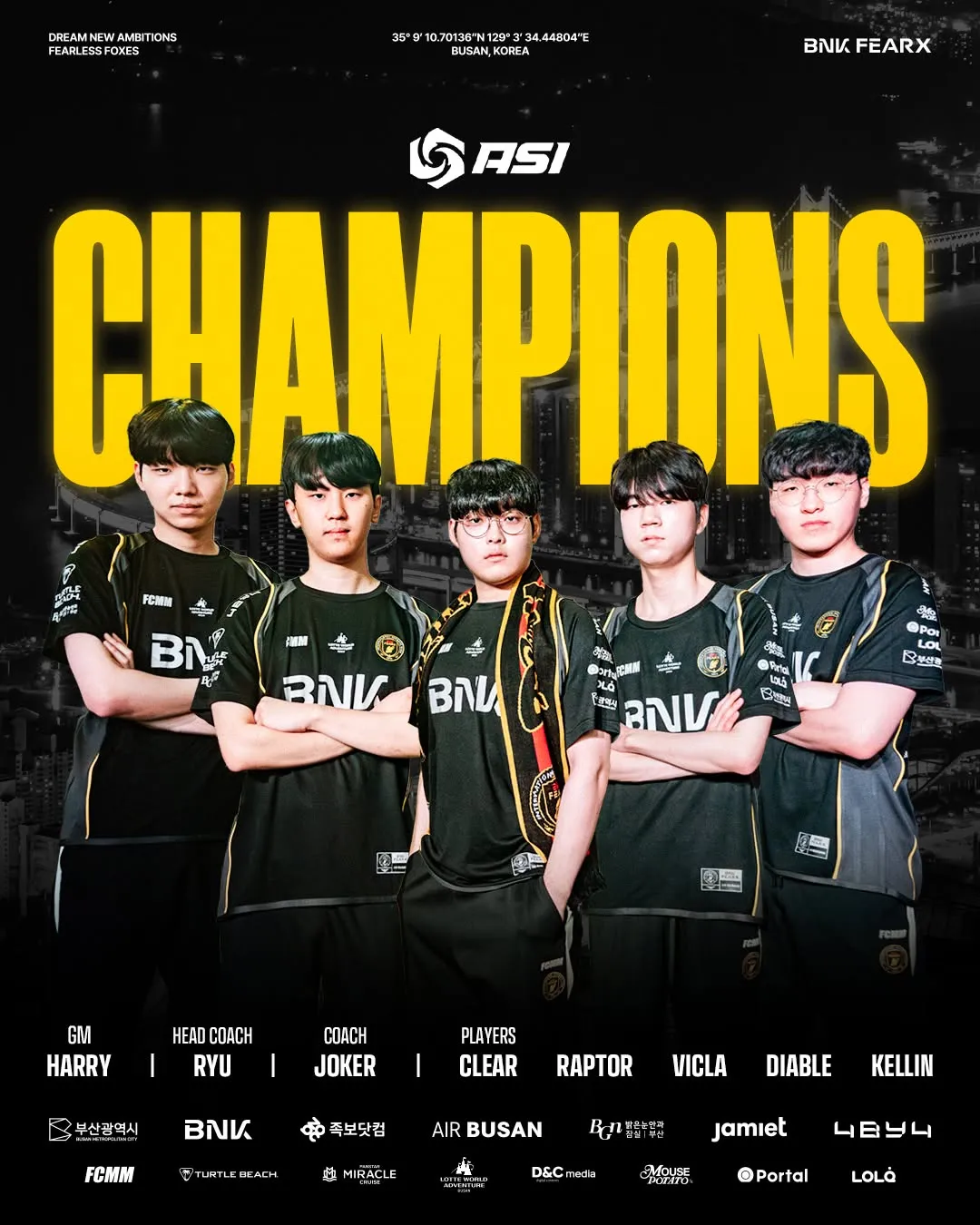 ASI 챔피언 BNK 피어엑스