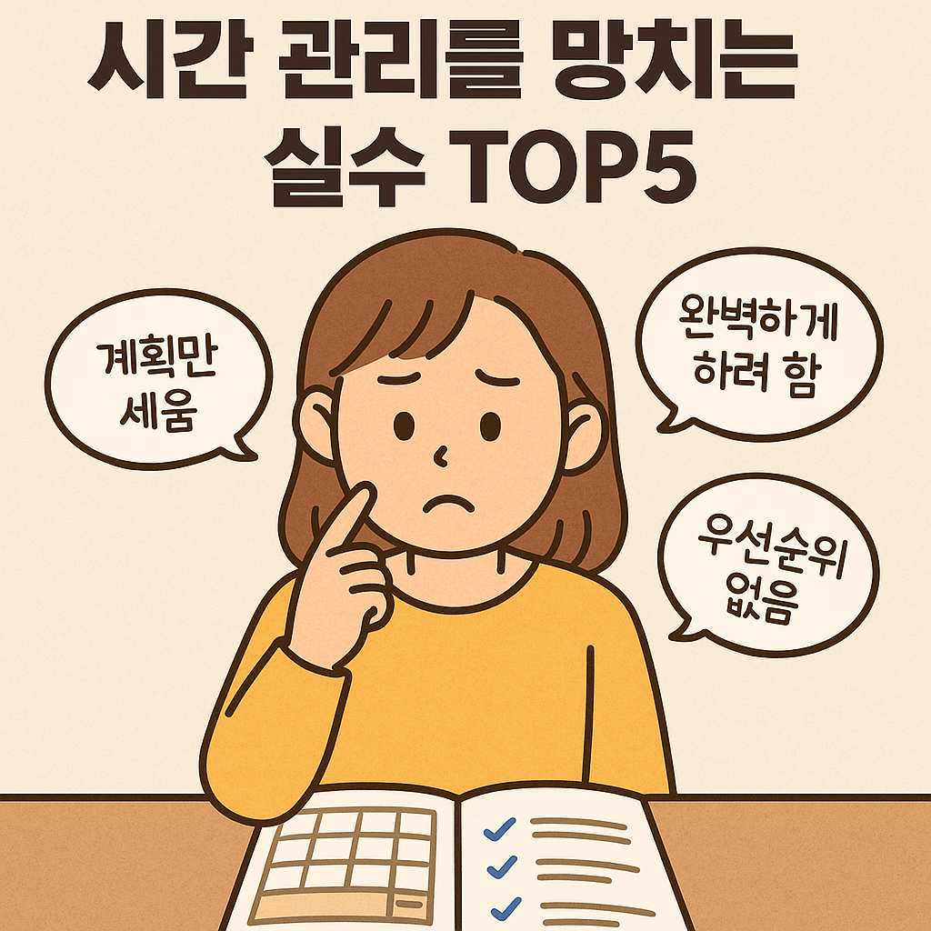 시간 관리를 망치는 실수 TOP5
