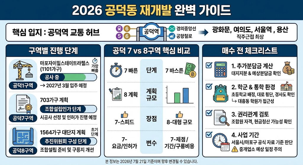 공덕동 재개발, 7·8구역 어디가 앞섰나…교통은 강점, 분담금은 변수