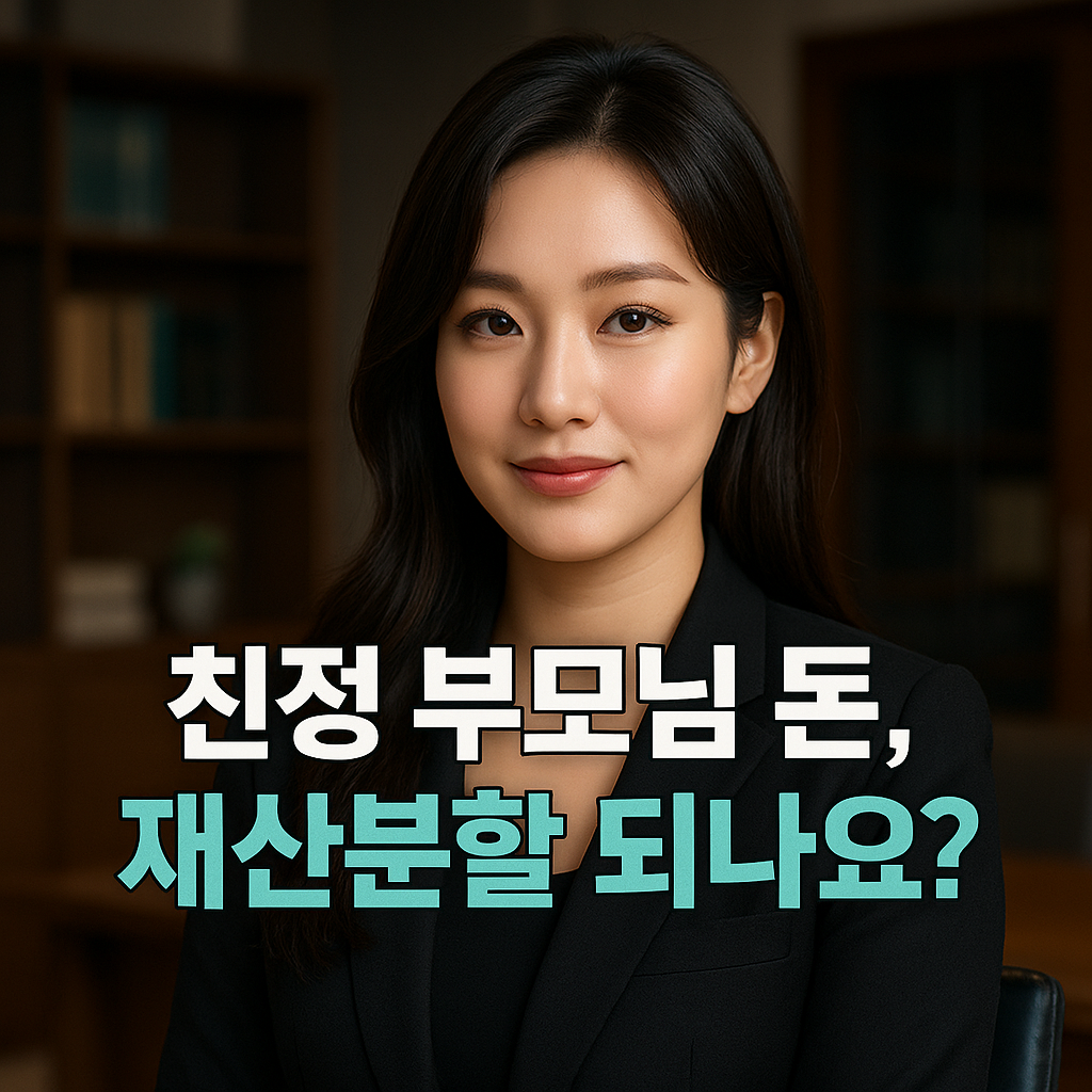 이혼시 친정 부모님이 빌려준 돈 재산분할 대상?