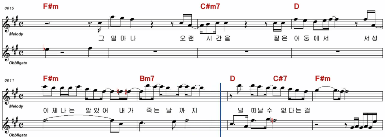 변진섭 너에게로 또 다시 악보
