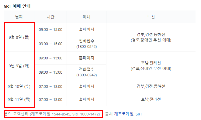 srt예매안내