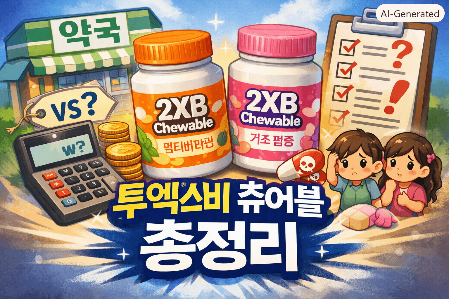 투엑스비 츄어블 가격 약국 시세부터 텐텐 비교, 부작용까지 부모들이 꼭 검색해보는 4가지 총정리