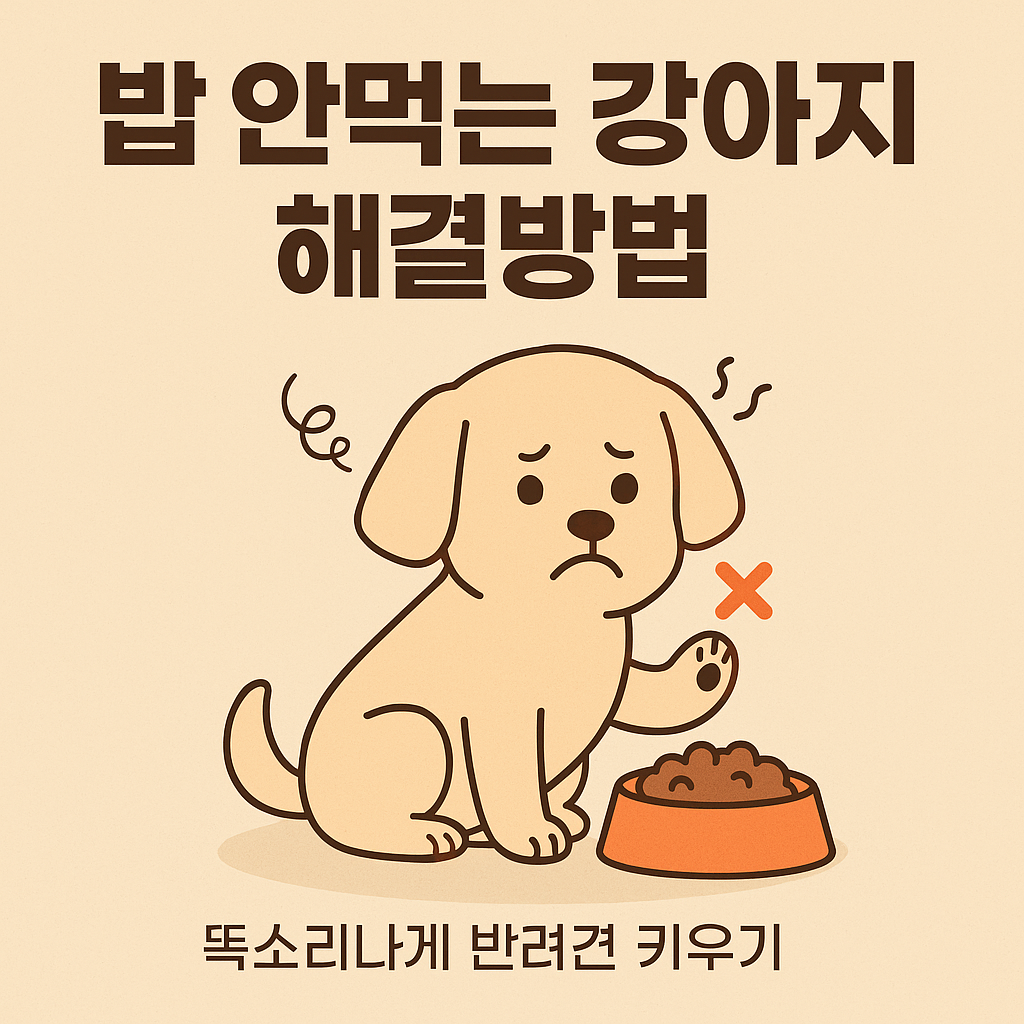 밥 안먹는 강아지 사료 거부 해결 방법