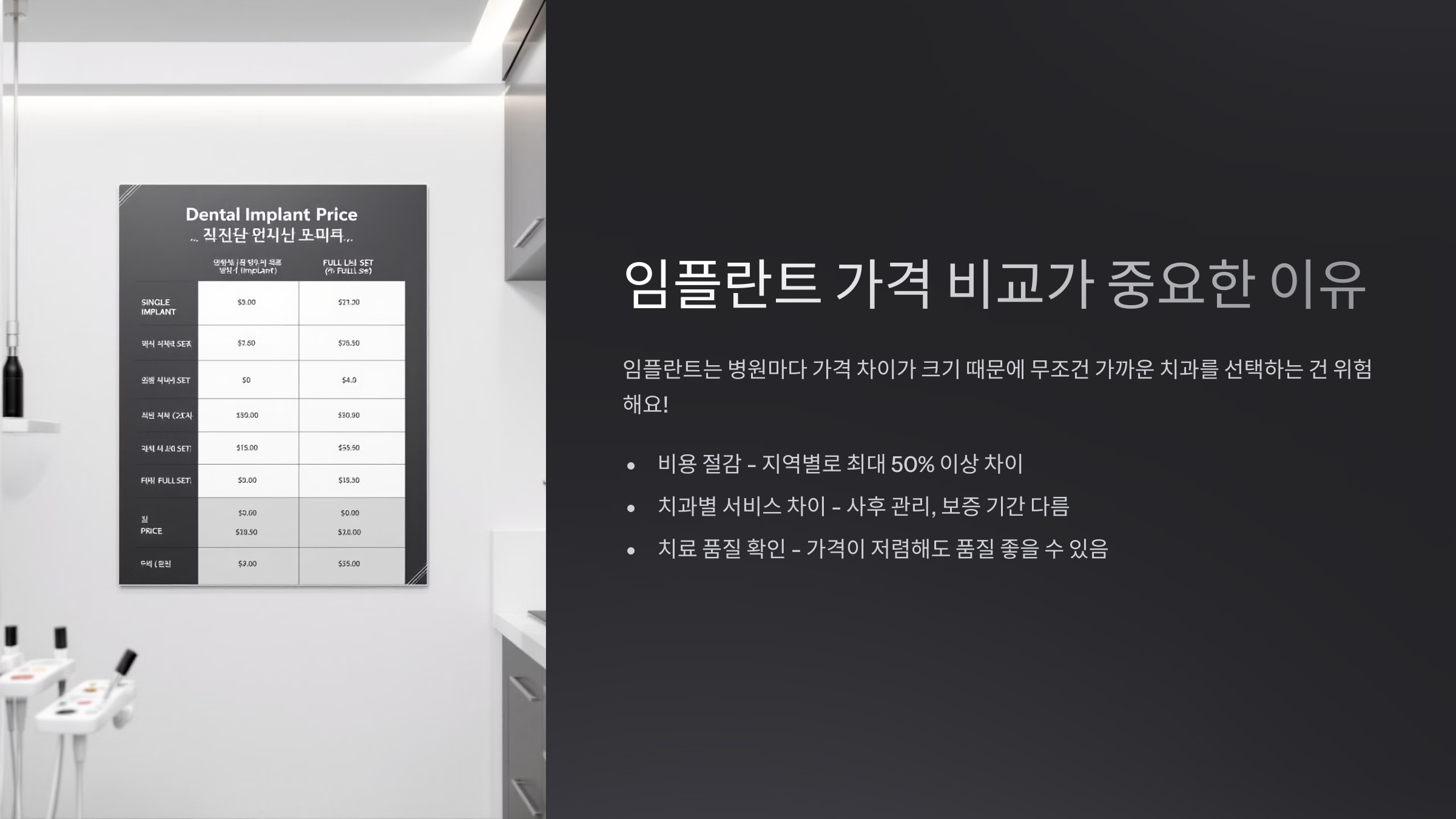 임플란트 가격 비교가 중요한 이유