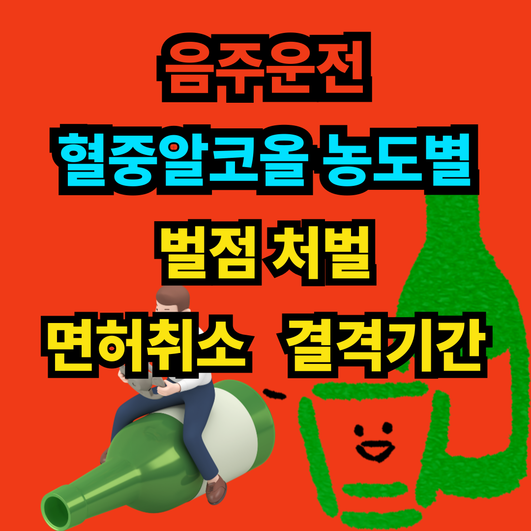 음주운전 혈중알코올 농노별 벌점 처벌