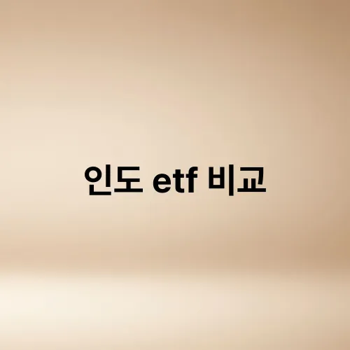 인도 etf 비교