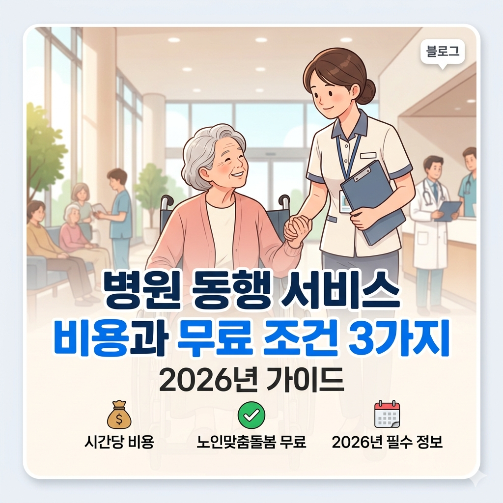 병원 동행 서비스 비용과 무료 조건 3가지 2026년 가이드