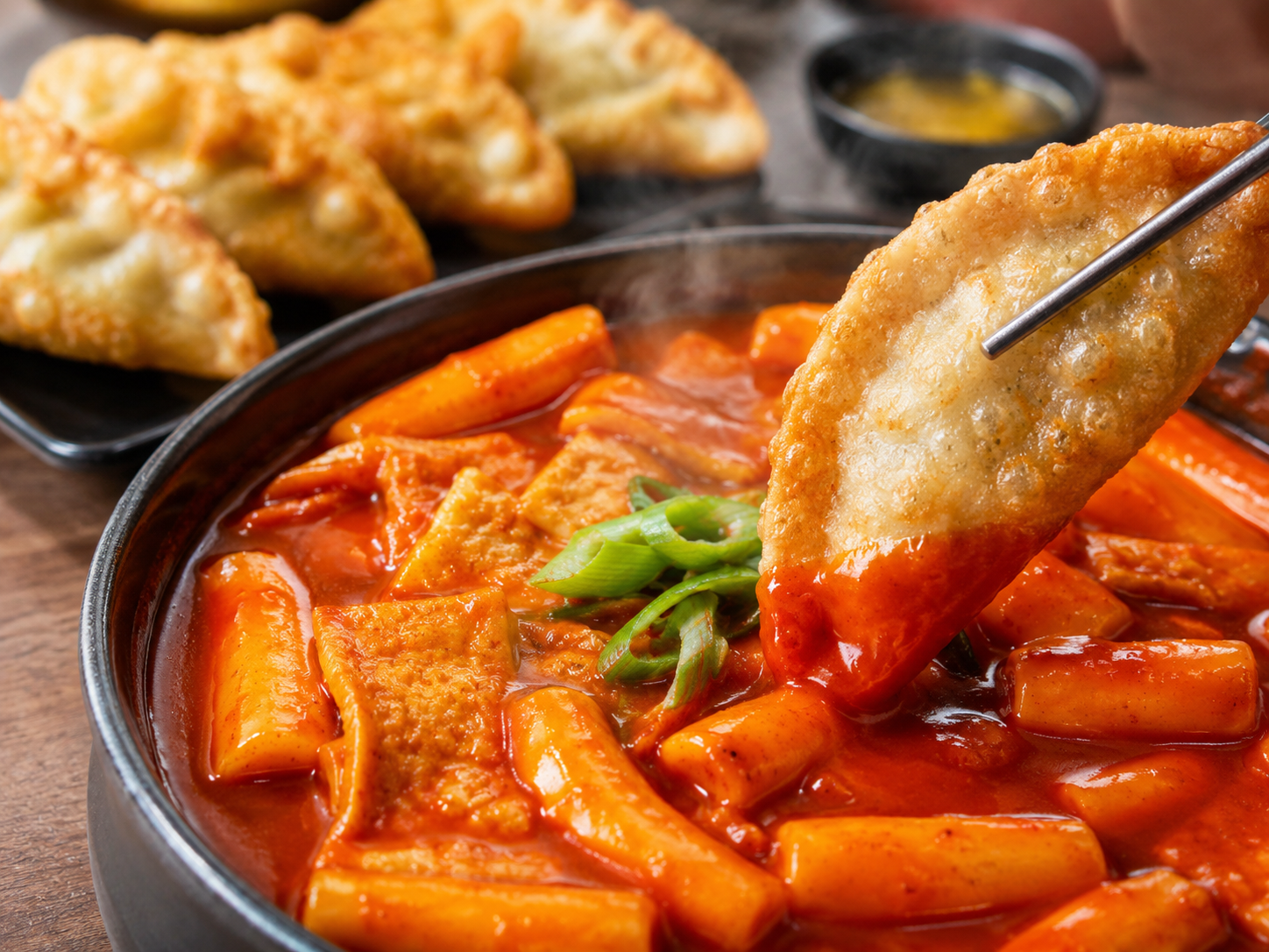 국물떡볶이와 야끼만두 사진]