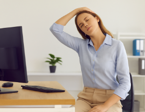 스트레칭을 하는 사진