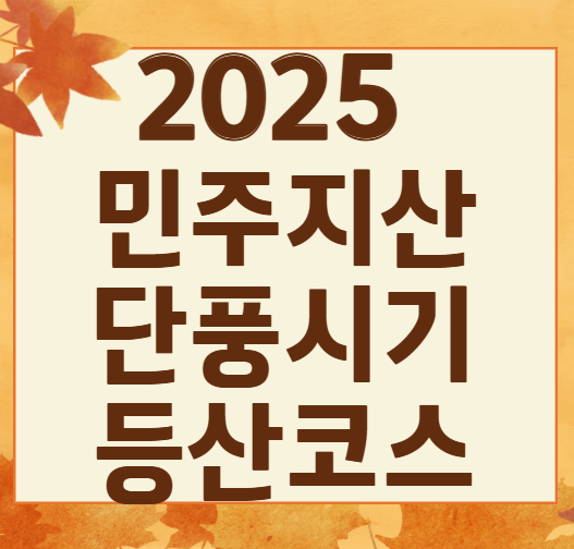 2025년 올해 민주지산 단풍 절정 시기 ❘ 인기 등산 코스 BEST 3
