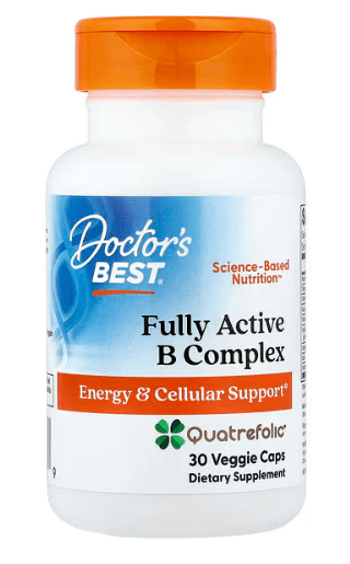 Doctor's Best, Quatrefolic 함유 완전 활성 B 복합체