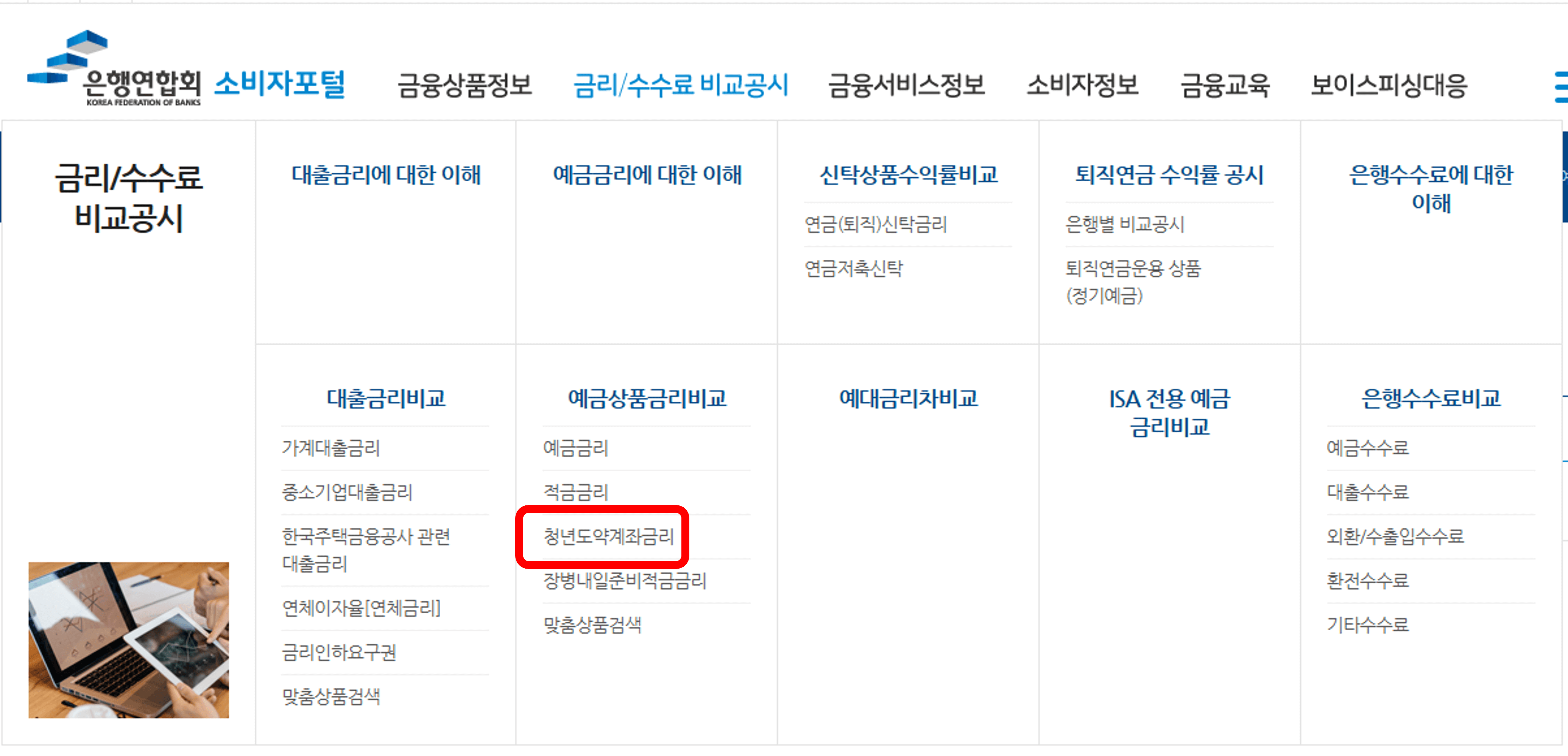 청년도약계좌 금리비교확인