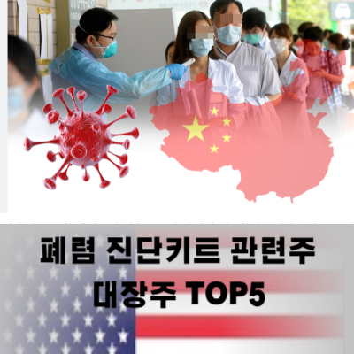 미국 폐렴 진단키트 관련주 대장주 테마주 TOP5