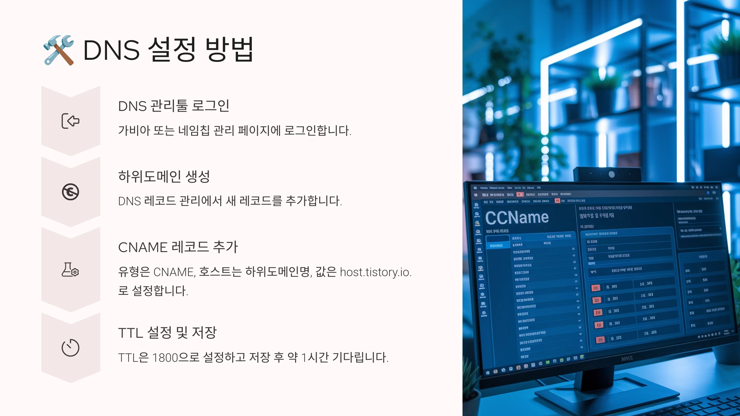 DNS 설정 방법
