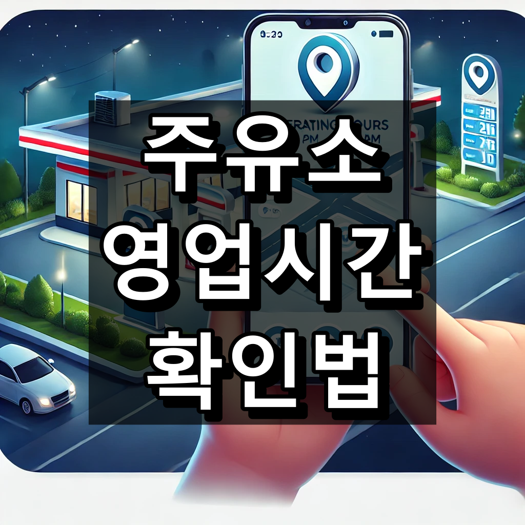 주유소 영업시간 확인하는 방법
