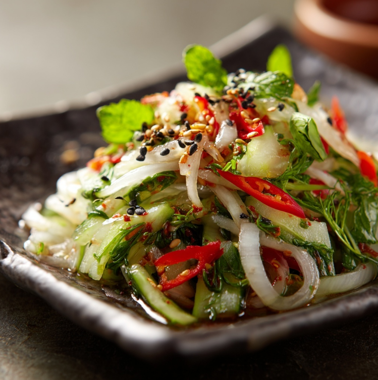 미나리와 열무로 만든 미나리열무무침