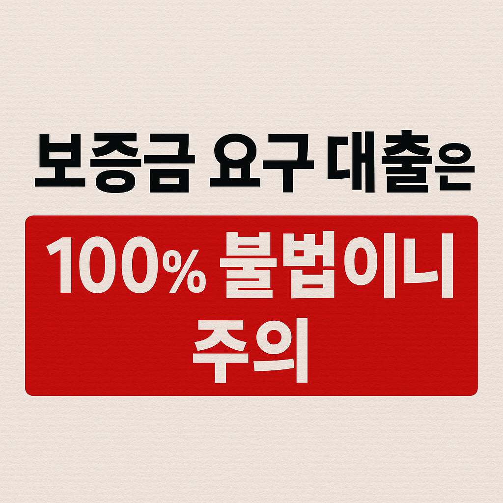 보증금 요구대출은 불법