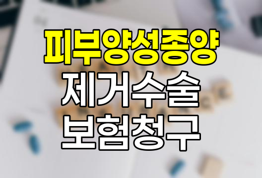 피부양성종양 제거수술 보험청구 핵심정보