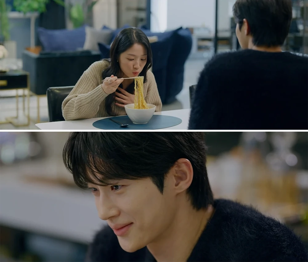 라면-먹는-솔이-지켜보면서-꿀-떨어지는-눈빛인-선재