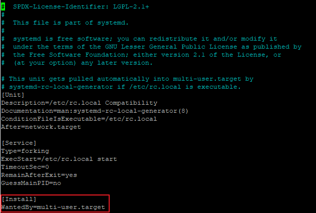 rc-local.service 파일 수정