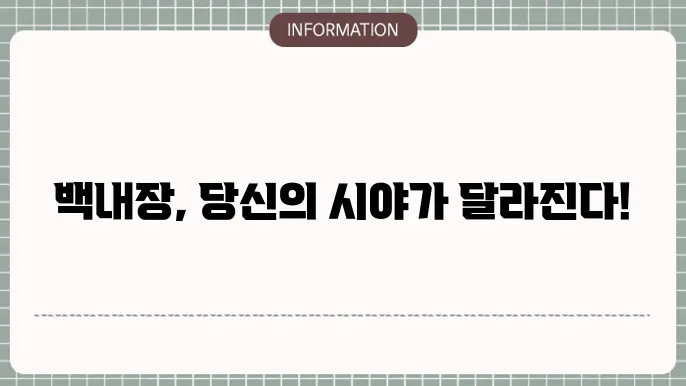 백내장 렌즈 삽입술: 